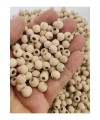 250 Adet 8 mm Ham Ahşap Tahta Yuvarlak Doğal Boncuk