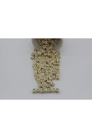 1 Kilogram Ahşap Harf Boncuk - Tahta Boncuk - Amigurumi - Anahtarlık Boncuğu 2000 Adet