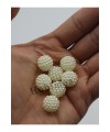 500 Adet Krem Renk 14 mm Geçmeli Böğürtlen İnci Boncuk - Takı, Çanta Yapım Boncuğu 500 Adet Krem Renk 14 mm Geçmeli Böğürtlen İnci Boncuk - Takı, Çanta Yapım Boncuğu