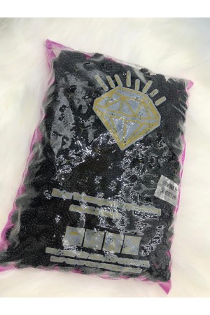 500 Adet Siyah Renk 14 mm Geçmeli Böğürtlen İnci Boncuk - Takı, Çanta Yapım Boncuğu