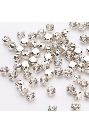 100 Adet SS30 Gümüş Kasalı Dikme Beyoğlu Taşı