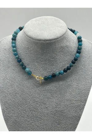 Orijinal Doğal Taş Kolye Apatit Taşı Orijinal Doğal Taş Kolye Apatit Taşı