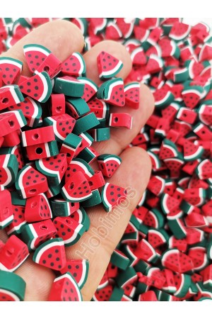 100 Adet Filistin Direnişi Sembolü Karpuz Dilimi Fimo Boncuk