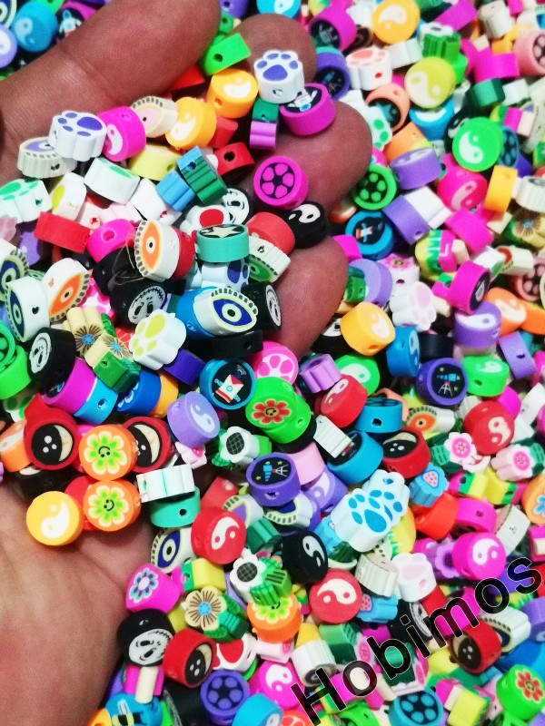 50 Adet Karışık Şekiller Fimo Takı Yapım Boncuğu