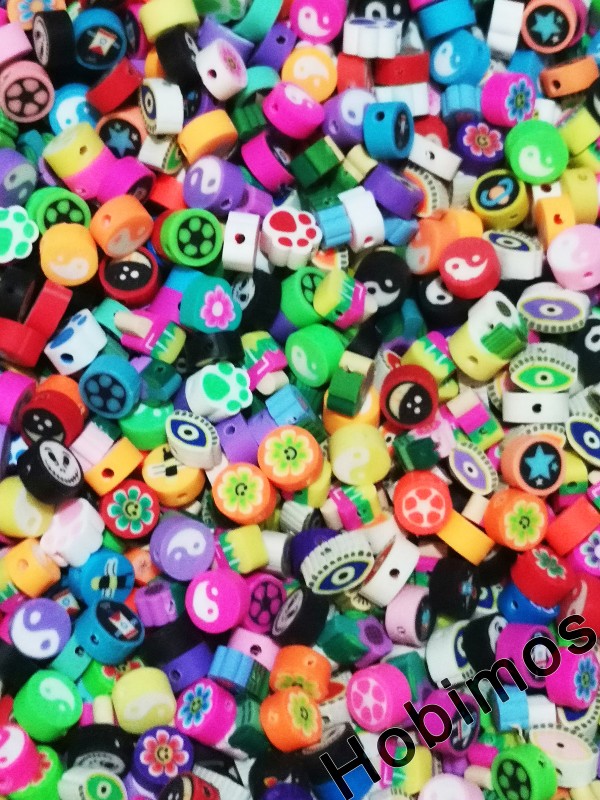 50 Adet Karışık Şekiller Fimo Takı Yapım Boncuğu