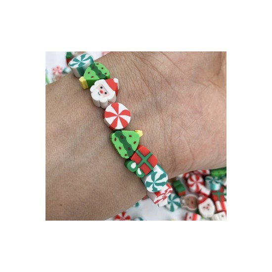 25 Adet 10 mm Yılbaşı Figürlü Polimer Kil Fimo Boncuk Noel Temalı Boncuk 25 Adet 10 mm Yılbaşı Figürlü Polimer Kil Fimo Boncuk Noel Temalı Boncuk