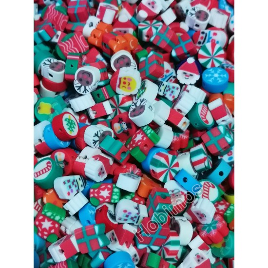 25 Adet 10 mm Yılbaşı Figürlü Polimer Kil Fimo Boncuk Noel Temalı Boncuk 25 Adet 10 mm Yılbaşı Figürlü Polimer Kil Fimo Boncuk Noel Temalı Boncuk