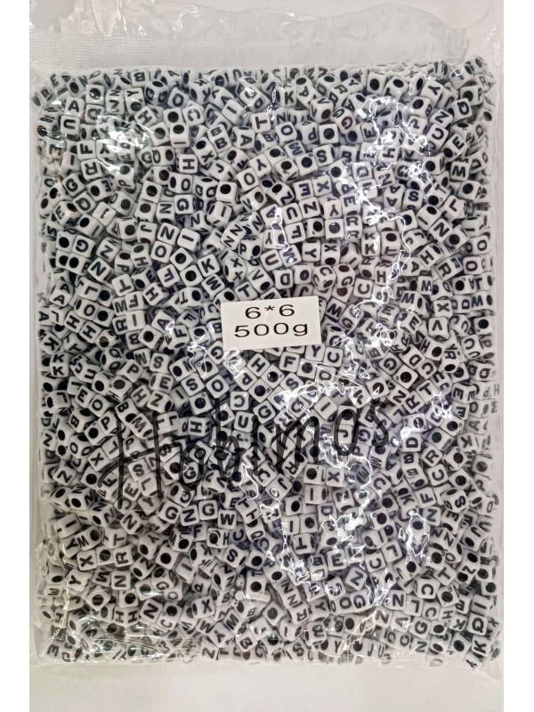 1000 Gram Beyaz Zemin Üzeri Siyah Yazılı Küp Harf Boncuk - Zar Harf Boncuk 6000 Adet 1000 Gram Beyaz Zemin Üzeri Siyah Yazılı Küp Harf Boncuk - Zar Harf Boncuk 6000 Adet