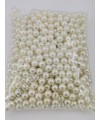 250 Gram 10 mm Krem Renk Plastik İnci Boncuk - Çanta ve Takı Boncuğu