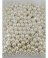 250 Gram 10 mm Krem Renk Plastik İnci Boncuk - Çanta ve Takı Boncuğu