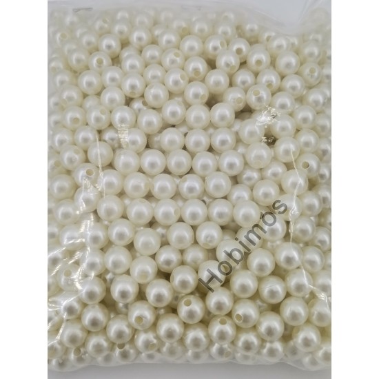 500 Gram 10 mm Krem Renk Plastik İnci Boncuk - Çanta ve Takı Boncuğu 500 Gram 10 mm Krem Renk Plastik İnci Boncuk - Çanta ve Takı Boncuğu