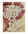 100 Gram 8 mm Krem Plastik İnci - Yaklaşık 350 Adet Plastik İnci