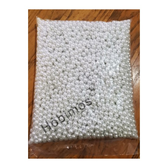 500gr 8mm Beyaz Renk A Kalite Plastik İnci Boncuk, Takı Yapım Boncuğu - Toptan 500gr 8mm Beyaz Renk A Kalite Plastik İnci Boncuk, Takı Yapım Boncuğu - Toptan