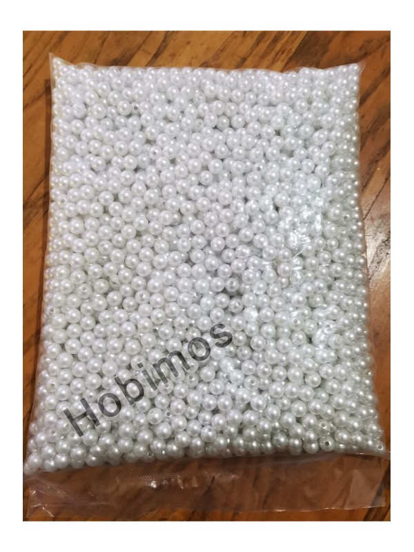 500gr 8mm Beyaz Renk A Kalite Plastik İnci Boncuk, Takı Yapım Boncuğu - Toptan 500gr 8mm Beyaz Renk A Kalite Plastik İnci Boncuk, Takı Yapım Boncuğu - Toptan
