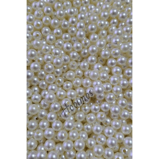 50 Gram 8 mm Krem Renk Plastik İnci Boncuk - Çanta, Aksesuar ve Takı Boncuğu 50 Gram 8 mm Krem Renk Plastik İnci Boncuk - Çanta, Aksesuar ve Takı Boncuğu