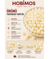 500gr 8mm Krem Renk A Kalite Plastik İnci Boncuk, Takı Yapım Boncuğu - Toptan 500gr 8mm Krem Renk A Kalite Plastik İnci Boncuk, Takı Yapım Boncuğu - Toptan