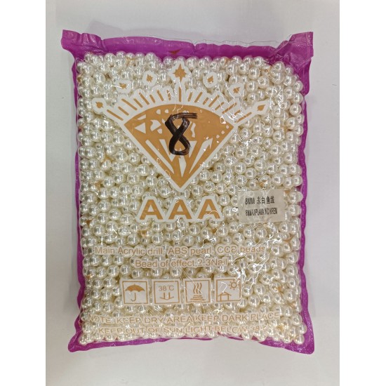 500 Gram 8 mm Krem Lux Kaplama Plastik İnci Boncuk - Takı Yapım Boncuğu 500 Gram 8 mm Krem Lux Kaplama Plastik İnci Boncuk - Takı Yapım Boncuğu