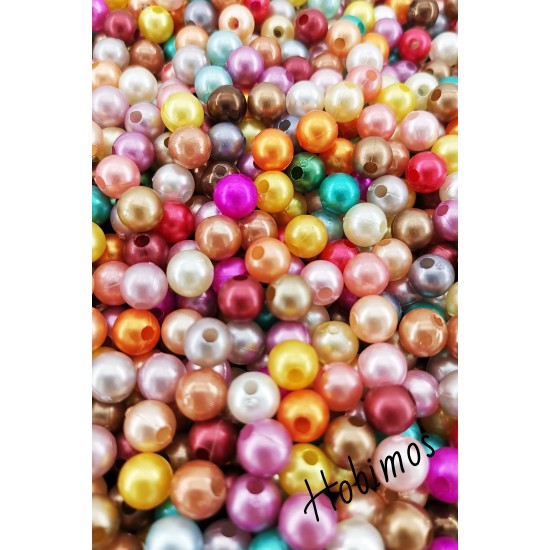 200 Adet 8 mm Karışık Renkli İnci Boncuk - Takı, Aksesuar Yapım Boncuğu 200 Adet 8 mm Karışık Renkli İnci Boncuk - Takı, Aksesuar Yapım Boncuğu