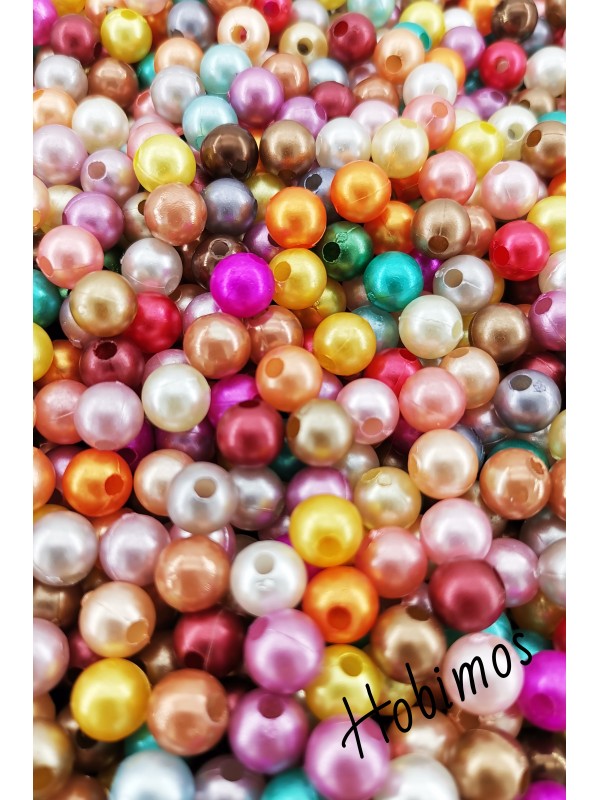 1000 Adet 8 mm Karışık Renkli İnci Boncuk - Takı, Aksesuar Yapım Boncuğu