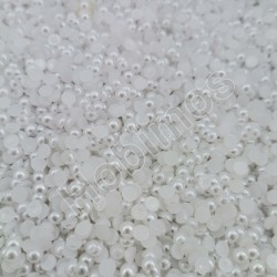 500 Adet 4 mm Beyaz Yarım İnci Boncuk - Küçük Boy Yarım İnci Boncuk