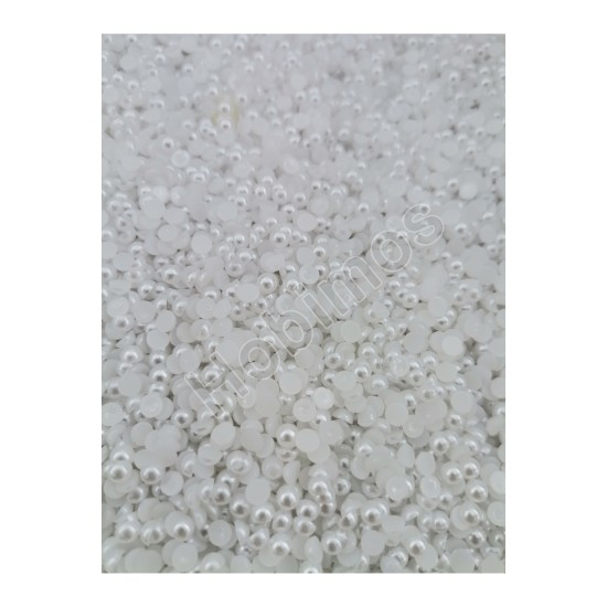 500 Adet 4 mm Beyaz Yarım İnci Boncuk - Küçük Boy Yarım İnci Boncuk