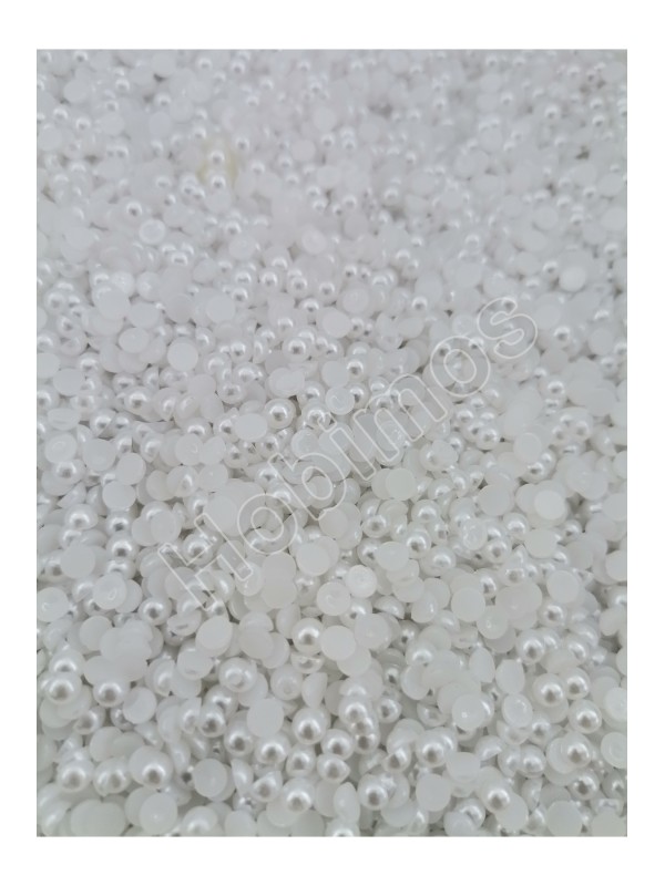 500 Adet 4 mm Beyaz Yarım İnci Boncuk - Küçük Boy Yarım İnci Boncuk