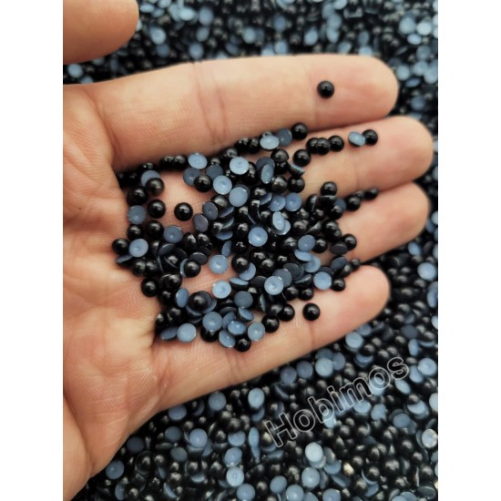 250 Adet 4 mm Siyah Küçük Yarım İnci Boncuk - Deliksiz Yapıştırılabilir Süsleme Boncuğu 250 Adet 4 mm Siyah Küçük Yarım İnci Boncuk - Deliksiz Yapıştırılabilir Süsleme Boncuğu