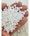 250 Adet 6 mm Beyaz Yarım İnci - Deliksiz Yapıştırılabilir Süsleme İnci Boncuk