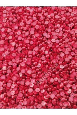 250 Adet 6 mm Kırmızı Yarım İnci - Deliksiz Yapıştırılabilir Süsleme İnci Boncuk