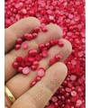 250 Adet 6 mm Kırmızı Yarım İnci - Deliksiz Yapıştırılabilir Süsleme İnci Boncuk