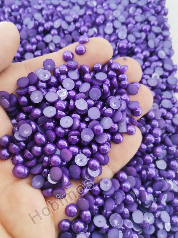 250 Adet 6 mm Mor Yarım İnci - Deliksiz Yapıştırılabilir Süsleme İnci Boncuk 250 Adet 6 mm Mor Yarım İnci - Deliksiz Yapıştırılabilir Süsleme İnci Boncuk