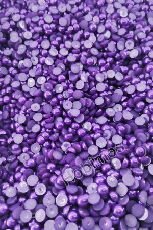 250 Adet 6 mm Mor Yarım İnci - Deliksiz Yapıştırılabilir Süsleme İnci Boncuk