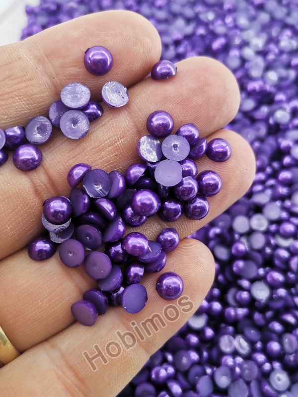 250 Adet 6 mm Mor Yarım İnci - Deliksiz Yapıştırılabilir Süsleme İnci Boncuk 250 Adet 6 mm Mor Yarım İnci - Deliksiz Yapıştırılabilir Süsleme İnci Boncuk