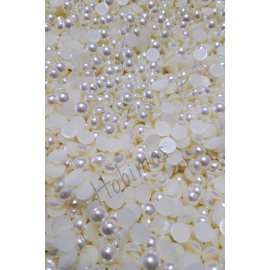 500 Adet Krem 8 mm Deliksiz Yarım İnci - Deliksiz Yapıştırma Krem İnci 500 Adet Krem 8 mm Deliksiz Yarım İnci - Deliksiz Yapıştırma Krem İnci