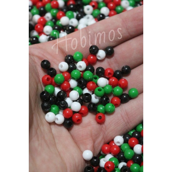 500 Adet 6mm Filistin Bayrak Temalı Yuvarlak Plastik Boncuk - Takı Yapım Boncuğu 500 Adet 6mm Filistin Bayrak Temalı Yuvarlak Plastik Boncuk - Takı Yapım Boncuğu