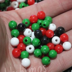 1000 Adet 8mm Filistin Bayrak Temalı Yuvarlak Plastik Boncuk - Takı Yapım Boncuğu 1000 Adet 8mm Filistin Bayrak Temalı Yuvarlak Plastik Boncuk - Takı Yapım Boncuğu