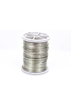 Gümüş Renk 0,60 mm Bakır Çiçek Teli - Filografi Taç Teli