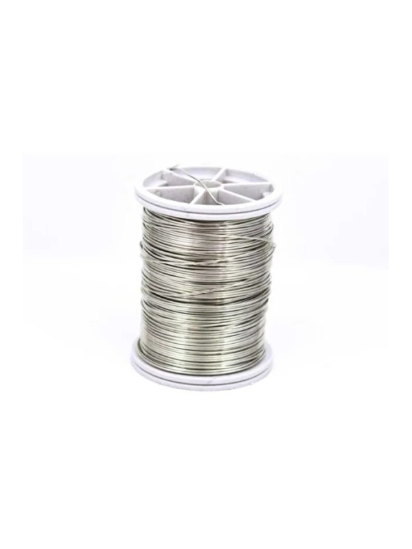 Gümüş Renk 0,8 mm Bakır Çiçek Teli - Filografi Taç Teli