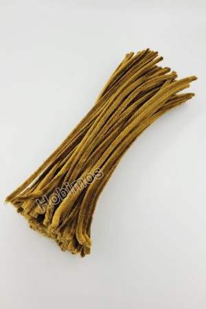 20 Adet Camel Renkli Şönil 30cm, Tüylü Peluş Kadife Tel, Oyuncak, El İşi, Çiçek, Süsleme