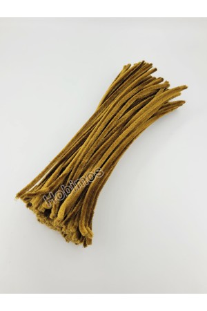 20 Adet Camel Renkli Şönil 30cm, Tüylü Peluş Kadife Tel, Oyuncak, El İşi, Çiçek, Süsleme