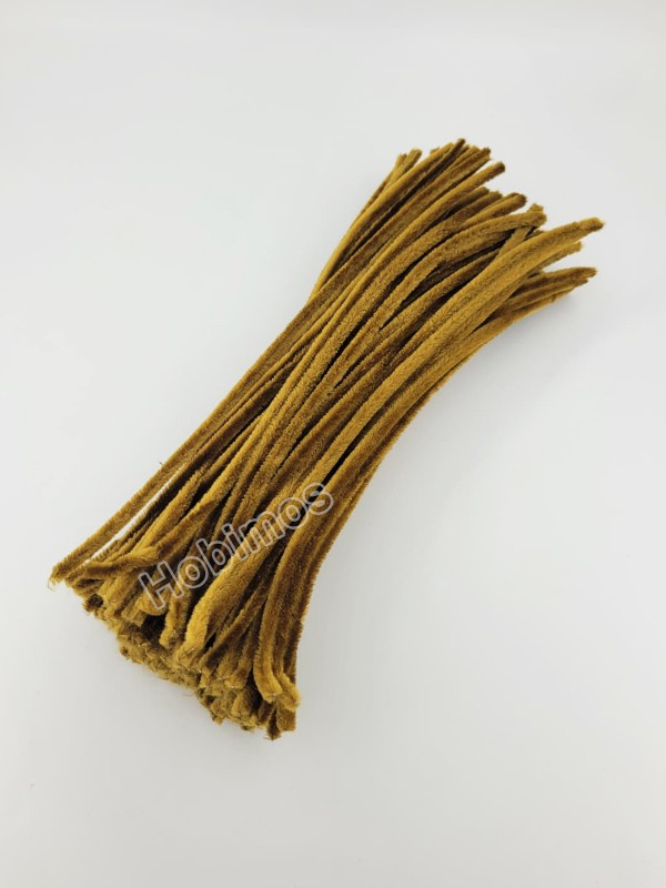 20 Adet Camel Renkli Şönil 30cm, Tüylü Peluş Kadife Tel, Oyuncak, El İşi, Çiçek, Süsleme