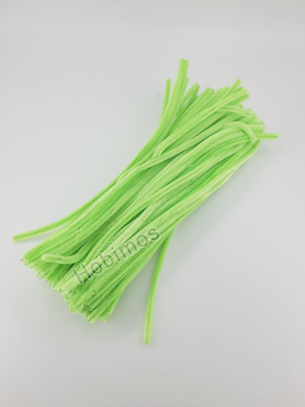 20 Adet Fıstık Yeşil Renkli Şönil 30cm, Tüylü Peluş Kadife Tel, Oyuncak, El İşi, Çiçek, Süsleme