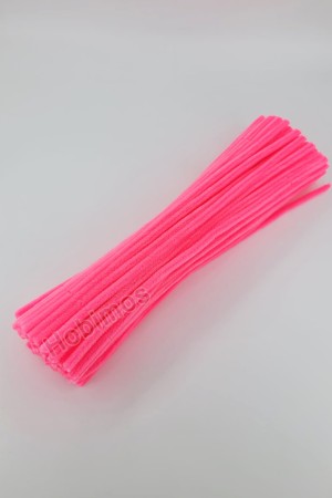 20 Adet Fuşya Şönil 30cm, Tüylü Peluş Kadife Tel, Oyuncak, El İşi, Çiçek, Süsleme