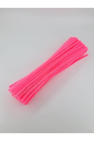 20 Adet Fuşya Şönil 30cm, Tüylü Peluş Kadife Tel, Oyuncak, El İşi, Çiçek, Süsleme