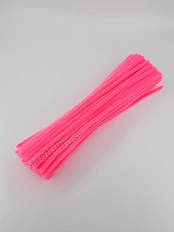 20 Adet Fuşya Renkli Şönil 30cm, Tüylü Peluş Kadife Tel, Oyuncak, El İşi, Çiçek, Süsleme