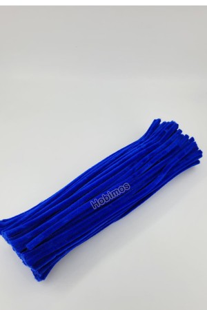 20 Adet Lacivert Şönil 30cm, Tüylü Peluş Kadife Tel, Oyuncak, El İşi, Çiçek, Süsleme