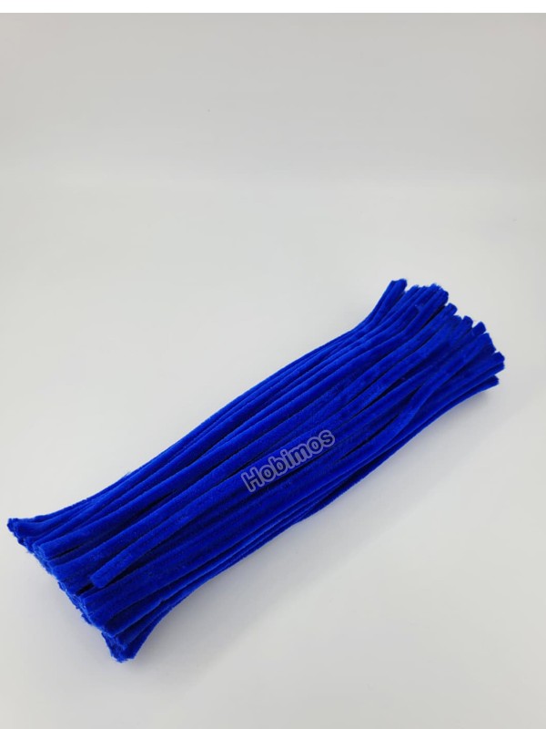 20 Adet Lacivert Şönil 30cm, Tüylü Peluş Kadife Tel, Oyuncak, El İşi, Çiçek, Süsleme