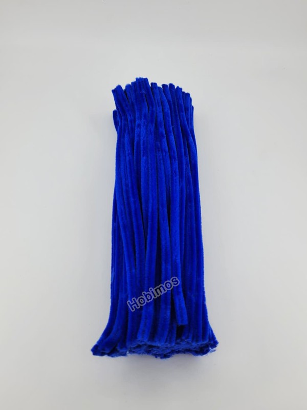 20 Adet Lacivert Şönil 30cm, Tüylü Peluş Kadife Tel, Oyuncak, El İşi, Çiçek, Süsleme
