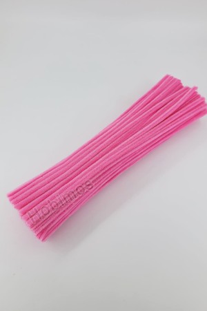 20 Adet Pembe Renkli Şönil 30cm, Tüylü Peluş Kadife Tel, Oyuncak, El İşi, Çiçek, Süsleme