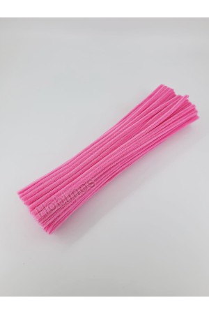 20 Adet Pembe Şönil 30cm, Tüylü Peluş Kadife Tel, Oyuncak, El İşi, Çiçek, Süsleme